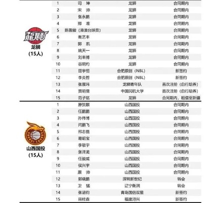 CBA外援注册名单表及其申报流程